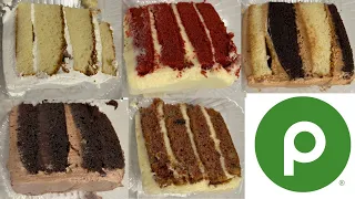 FIVE Publix Cake Slices Chocolate Fudge Caramel Vanilla Carrot Cake Red Velvet Review