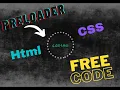 Preloader website tutorial with free source code using html and css Part-1 Code bula