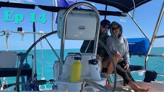 Ep14: Kicked out of the Marina, Our Maiden Voyage!  Living on Anchor until the Shipyard has a spot