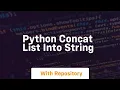 python concat list into string