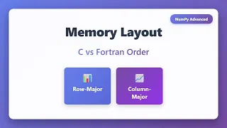 NumPy Memory Layout C vs Fortran Order Explained Row-Major vs Column-Major Storage