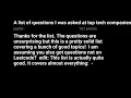 Reddit cscareerquestions A list of questions I was asked at top tech companies