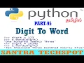 Converting Digit To Word In Python Python Tutorial in Tamil