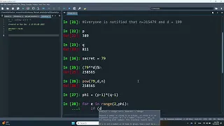 RSA encryption demonstration using Python