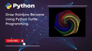 Draw Rainbow Benzene Python Turtle Program virtual - code