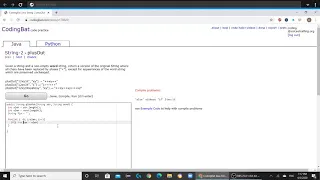 String 2 plusOut Java Tutorial Codingbat com