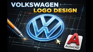 Volkswagen Logo Design in AutoCAD Step-by-Step Tutorial for Beginners Students