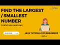 Find largest and smallest number code in Java Java Tutorial for beginners - 6 Condition Handling