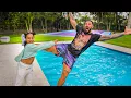 Lagu Girl PUSHES DAD in the SWIMMING POOL 😱 She INSTANTLY Regrets It!! | FamousTubeFamily
