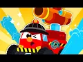 Monster Firefighter Squad Cue Mighty Car Transformation Song Nursery Rhymes Kids Songs