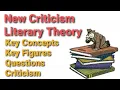 New Criticism Literary Theory Key Concepts Theorists Questions Criticism