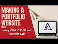 Personal Portfolio website using HTML CSS javascript and Bootstrap Part 2