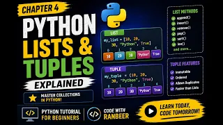 Python Lists Tuples Python Tutorial for Beginners Chapter 4