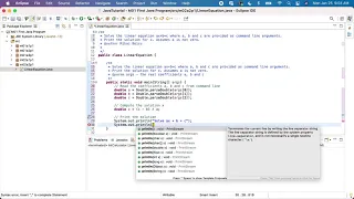 Java M02GA2P1 Linear Equation