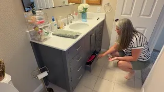 After a year my experience with this vanity - pros and cons ARIEL Cambridge 60-inch Bathroom Vanit