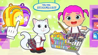 BABY ALEX & LILY 🎒✏️ Ready for Back to School? 🏫 School Supplies, Clothes & Shopping Day!