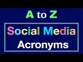 Social Media Acronyms Abbreviations With Their Meaning - Internet Chat Slang