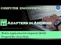 Lec-24 - Adapter in Android Mobile Application Development Computer Engineering