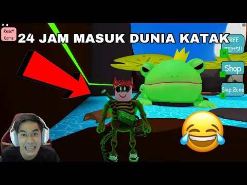 Download MP3 24 JAM MASUK DUNIA KATAK 😂 ESCAPE THE FROG OBBY 🐸