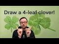 How to Draw a Four-Leaf Clover Two Ways Illustrative Realistic