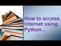 How to Access Website using Python urllib in Python Python urlib urlib