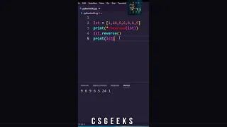Reversed vs Reverse Function in Python
