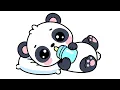 HOW TO DRAW A CUTE KAWAII BABY PANDA EASY 🐼🍼