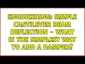 Engineering Simple cantilever beam deflection - what is the simplest way to add a damper