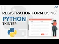 Registration Form Using Python Tkinter GeeksforGeeks