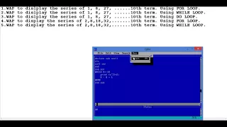 QBasic Programming Using SUB Procedure Normal Series Using All Loops