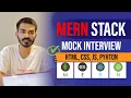 MERN Stack Interview PREP Live Mock Interview React HR Q A Kiran Sir