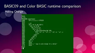 BASIC09 vs Color BASIC making change