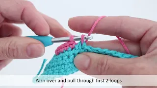 Crochet Invisible Decrease left handed