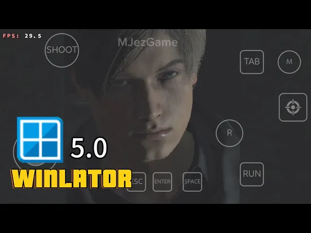 Winlator 5.0 - Gameplay Resident Evil 2 Remake|Leon| - Emulator Windows Android