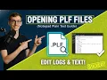 Opening PLF Files Notepad