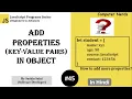 45 Add peoperties in object in JavaScript JavaScript Tutorial for beginners in Hindi