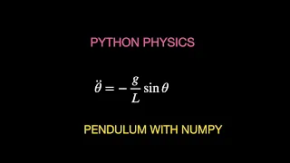 Python Physics Modeling a Pendulum with Jupyter Notebooks