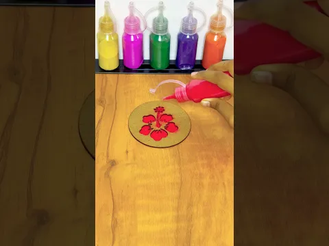 Rangoli Kaise Banaye ❤️ Wooden Stencils Rangoli 👍 Sabse Easy Rangoli #shorts #Rangoli