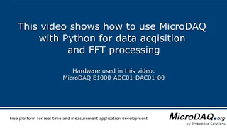 Signal processing with MicroDAQ and Python