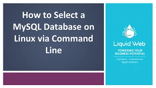 Select a MySQL Database on Linux via Command Line