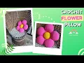 Crochet Daisy Flower Shaped Cushion Easy Trendy Cushion Step-by-step Tutorial for Beginners