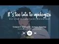 Download Lagu Timbaland - Apologize ft. OneRepublic (Lyrics Terjemahan)| Its too late to apologize (Speed Up)