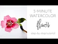 How to Paint the EASIEST Watercolor Flower 5-Minute Loose Floral Tutorial for Beginners