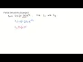 Partial Derivatives Example 5
