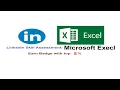 LinkedIn Microsoft Excel Skill Assessments Questions and Answer 2022 Passed