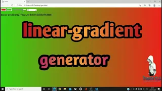 how to make linear gradient generator tool using javascript