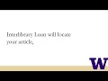 Requesting an Article from Interlibrary Loan