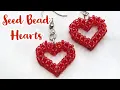 How To Make Seed Bead Heart Earrings💖 DIY Jewelry Tutorial