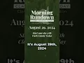 Aug 29 CCT Morning Rundown DUI Warning Purdy Prison Scrutiny Labor Day Traffic