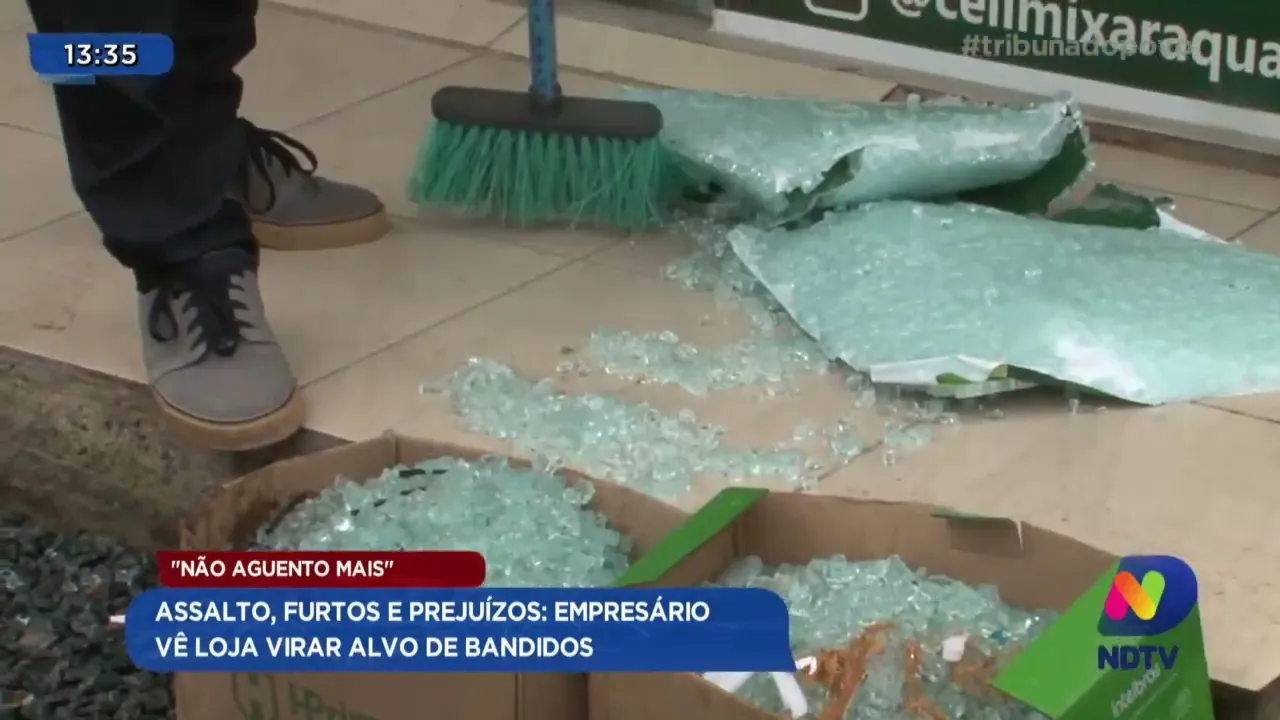 "Não aguento mais”. Assalto, furtos e prejuízos: Empresário vê loja virar alvo de bandidos